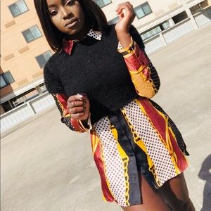 Fuzzy feel crop top sweater